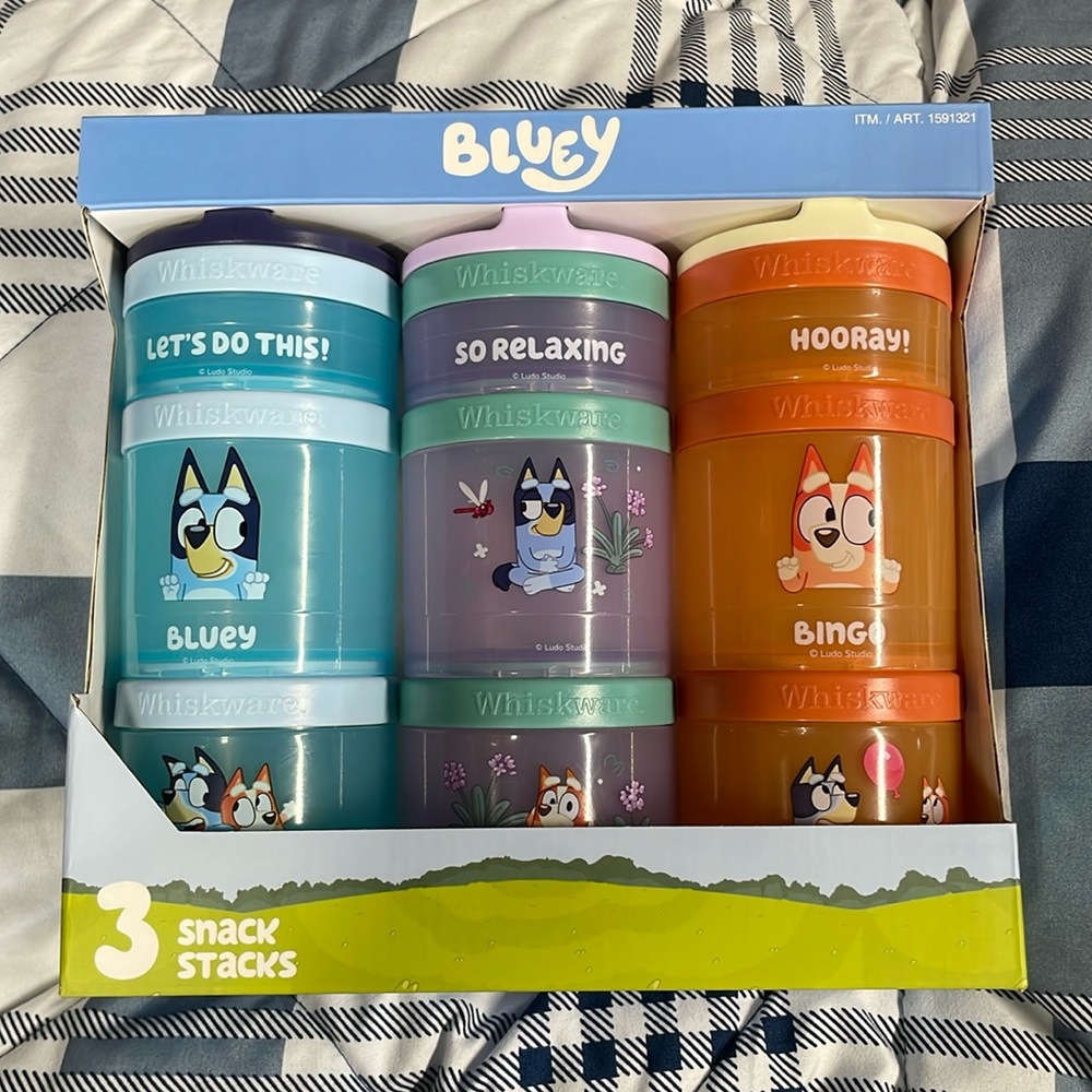 Bluey Whiskware Snack pack 3 set